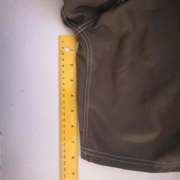 Ocean Pacific Men's Size Large Moss Green Straight Fit Elastic Waist Swim Shorts - Picture 9 of 10